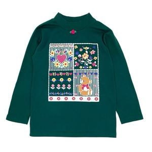 GUC VTG Joggles “Ugly Sweater”, Valentine’s Day Floral Hearts Top in Green 14